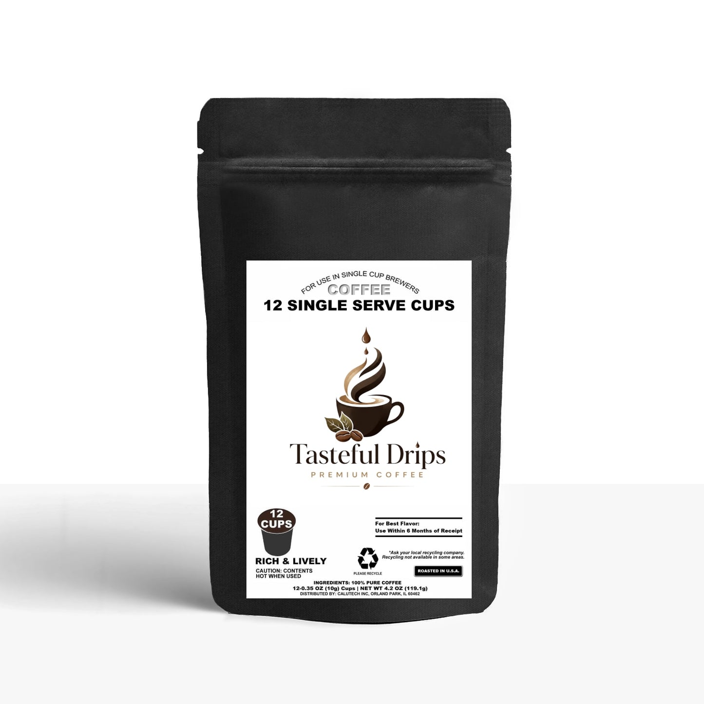 12 Pack Single Serve Coffee Capsules